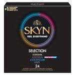 Skyn Selection Non-Latex Condoms - 24 Count - NEW Variety Pack - Skyn Elite, Extra Lube, Excitation & Original