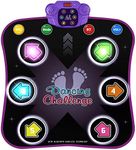 Flooyes Dance Mat Toys for 3-12 Year Old Kids, Electronic Dance Pad with Light-up 6-Button Wireless Bluetooth, Music Dance with 5 Game Modes, Birthday Toys Gifts for 3 4 5 6 7 8 9 10+ Year Old Girls