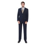 P&L Men's 2-Piece Classic Fit Single Breasted 2 Buttons Blazer & Trousers Suit, Navy, 56