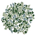 EXCEART 200g Broken Ceramic Mosaic Tiles Ceramic Mosaic Pieces Chips Ceramic Tiles Pieces Glazed Tiles for DIY Crafts Mosaic Stone Home Decor (Green)