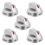 Upgraded DG94-03950 (5PCS) Gas Stove Knobs for Samsung Stoves/Ovens, DG94-03950A DG94-04167 for Samsung Gas Stove Knobs, Fit for Samsung Stove knobs NX60A6511SS, NX60A6711SS, NX60A6511SG, NX60A6111SS