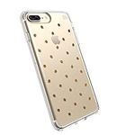 Speck Presidio Print Case for iPhone 7 Plus/8 Plus - Etched Dot Silver/Clear, 79985-5752