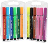 Shoppertize Washable Water color Brush Pens Set - 12 Non-Toxic, Organic Water Colors, Vibrant Water Colour Pens, Children Painting Pen, Safe For Kids, Best Gift For Kids