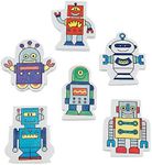 Fun Express - Robot Eraser - Stationery - Pencil Accessories - Erasers - 24 Pieces