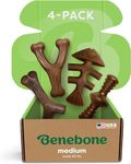 Benebone Durable Dog Chew Toy Box for Aggressive Chewers with Wishbone, Fishbone, Stick & Zaggler, Medium