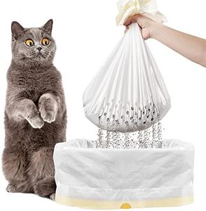 Cat Litter Bags Sifting 14 Pcs ,Super Jumbo Litter Box Liner Quick Clean for All Cat Litter Boxes, Extra Thick Cat Poop Bags for Durability, Elastic Drawstring Litter Box Liners-ADDPETS