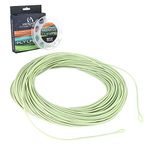 MAXIMUMCATCH Avid Fly Line with Welded Loop, Weight Forward Floating Fly Fishing Line 100ft (3F/4F/5F/6F/7F/8F) (Moss Green, WF4F)