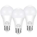 UNITEDLUX A60 Edison Screw LED Light Bulbs, 13W Equal to 100W Incandescent LED Bulb, E27 Base Daylight 6500K, 1200LM Energy Saving LED Light Bulb, Non-Dimmable, Pack of 3