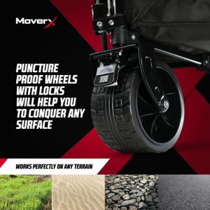 MoverX 300L Folding Trolley – Black, Heavy Duty Collapsible Cart
