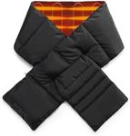 ORORO Heated Down Scarf for Women Men, Up to 14 Hours of Warmth, Electric Heated Scarf with Battery - Charger Not Included (Black)