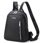 HOMIEE Backpack Women, Anti-Theft Rucksack Bag for Women, Lightweight Fashion Backpack School Bag Travel Backpack for Commuting, Work, Weekend, Daily (Black S)