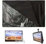 Outdoor TV Cover with Clear Front COOSOO Television Cover Waterproof Universal Protector for LCD LED Plasma Television Sets with Remote Control Pocket Compatible with Standard Mounts Stands (46-48’’)