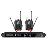 D Debra Audio PRO ER-202 UHF Dual Channel Wireless in Ear Monitor System with Monitoring Type for Stage, Receiver for Studio, Band Performance, Live Performance (2 Bodypack with Transmitter)