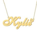 Personalized Name Necklace Engraved Any Name Gold Plated Women's Jewelry Gift for Kylie