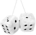 Abnaok Fluffy Dice for Car, 2.4" x 