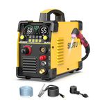 SILATU 55Amps Plasma Cutter, Large LED Display, Non-Touch Pilot Arc, Air Sensor Technology, 110/220V Dual Voltage IGBT Inverter Plasma Cutter Machine, 1/2'' Clean Cutting Thickness for Beginners DIY