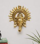 KridayKraft Metal Ganesha ji Statue,Ganpati Wall Hanging Sculpture Lord Ganesh Idol Lucky Feng Shui Wall Decor Your Home, Office,Religious Gift Article Decorative,Showpiece Figurines...