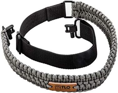 TLO Outdoors Paracord Gun Sling - Tactical 2-Point Rifle Sling, Extra Wide, Adjustable Strap with Swivels for Rifle, Shotgun, and Crossbow for Hunting, Shooting, Gun Safety (550 Rated Nylon)