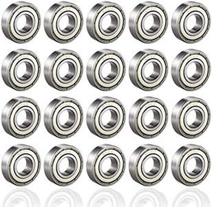 Cuscinetti a sfera mini 608zz, in metallo, doppia protezione 8 x 22 x 7 mm, 20 pezzi