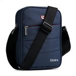 ELMIRA Sling Bag for Men and Women Water-Resistant Passport bag Small One Side Shockproof Travel Cross Body Messenger Handbag for daily use (9 Inch Navy Blue)