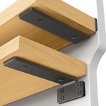 VANCASTLE Shelf Bracket, Floating Shelf Bracket 6 Inch , 6 Pack Heavy Duty Shelf Brackets, Metal Wall Shelf Brackets with 1/5 Inch Thick and Holds 160+lb, Brackets for Wood Shelves,Black