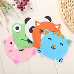 HARI - 5PCS Silicone Coaster Colorful Animal Coaster Cup Mat for Drinks Durable Non-Slip Hot Pads Protection Furniture Damage for Home and Kitchen Use.