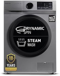 Panasonic 8 kg 5 Star Inverter Fully Automatic Front Loading Washing Machine (NA-148MH2L01, 2024 Model, Dark Silver, Steam, Drynamic Spin)