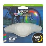 Nite Ize Spokelit Rechargeable Bicycle Spoke Light, Visibility + Safety Bike Light, Disc-O Select Choose Your Color LED, Single Pack