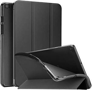 ProCase Slim Case for Galaxy Tab A 8.0 2019 T290 T295, Soft Trifold Stand Folio Case with Flexible TPU Translucent Frosted Back Cover for 8.0 Inch Galaxy Tab A 2019 SM-T290 SM-T295 -Black