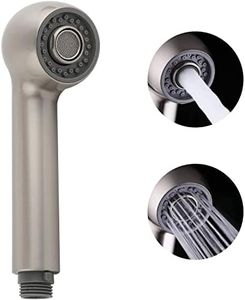 Hygie Rinse Pull Out Faucet Sprayer Head 2 Function Kitchen Sink Faucet Head Replacement, G1/2 or 13/16 Inch Male Connector, NOT UNIVERSAL, Bathroom Spray Faucet Head Sprayer Spout, Brushed Nickel
