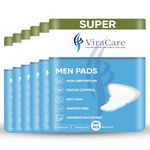 150 x Incontinence Pads Men | Mens Incontinence Pads | Odour Control and Smooth Feel | Size 26 x 18 cm | Pads for Men with Adhesive Backsheet | Super Absorbent Incontinence Pads | (6 Packs of 25)