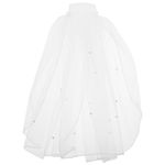 OSALADI Wedding Veil, Short Bridal Veils, Wedding Veil with Hair Comb for Bride Hair Accessoies