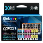 E-Z Ink (TM Compatible Ink Cartridge Replacement for Canon PGI220 PGI-220 CLI221 CLI-221 to use with MX870 MX860 MP620 MP560 MP980 (4 Large Black, 4 Cyan, 4 Magenta, 4 Yellow, 4 Small Black) 20 Pack