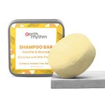 Earth Rhythm Milk Protein Shampoo Bars, Helps Strengthen Hair, Boost Thickness, Sulphate & Paraben Free - 80gm (Tin)