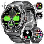 LIGE Military Smart Watch for Men(Answer/Make Call),1.43" AMOLED Always-on Display Smartwatch with 129+ Sport Modes Fitness Tracker/Heart Rate Sleep Health Monitor/5ATM Waterproof for Android iOS