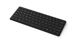 Microsoft Designer Compact Keyboard: Comfortable, Slim portable, Microsoft Wireless Keyboard with Bluetooth - Matte Black (English)