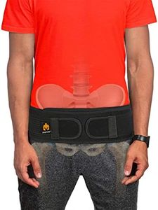 Sparthos Sacroiliac Si Hip Belt Relief from Si Joint, Sciatica, Lower Back Pain - Support Brace for Women and Men - for Sacral, Hip Loc Up, Anterior Pelvic Tilt Correction Braces (Black-XL+)
