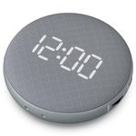 REACHER Super Loud Vibrating Alarm Clock for Heavy Sleepers/Hearing Impaired/Deaf, Wireless Bed Shaker Under Pillow, Rechargeable Battery Powered Alarm Clock for Travel, Auto-Dim, Portable