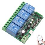 DieseRC 4 Channels WIFI Smart Switch, DC 5V 12V 24V 36V passive output Relay Module Ewelink APP WIFI Control Compatible with Alexa/Google Home, Inching/Self-locking Switch