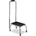 DMI Step Stool with Handle and Non Skid Rubber Platform, Lightweight and Sturdy Stool for Seniors, Adults and Children, Holds up to 300 Pounds with 9.5 Inch Step Up, Chrome