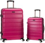 Rockland Melbourne Hardside Expandable Spinner Wheel Luggage, Magenta, 2-Piece Set (20/28), Melbourne Hardside Expandable Spinner Wheel Luggage