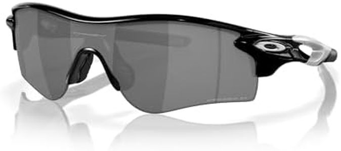 Oakley Mens OO9206 Radarlock Path Low Bridge Fit Rectangular Sunglasses, Polished Black/Prizm Black Polarized, 38 mm