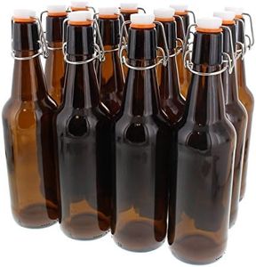 Amber Glass Flip Top Beer Bottles 500ml Box of 12 Home Brew