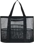 2pcs Soft Mesh Beach Tote Bags with