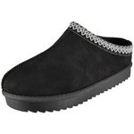 Ladies Slippers Boots Shoes in Out Door Slip On Warm Faux Fur Lined Womens Sizes Black 3