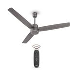 Havells FAB BLDC I 1200 mm Decorative Ceiling Fan with 100% Pure Copper|Watt: 30|Air Flow: 225 cmm|Speed: 350 RPM|(Stone Grey) 2 Years Warranty