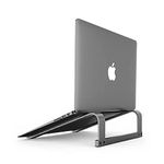 Laptop Stand for Desk，Stable Ergonomic Aluminum Computer Riser Cooling Stand for Mac MacBook Pro/MacBook Pro Air,HP, Dell, More PC Notebook - 12 13 15 16.2 inch (Gray)