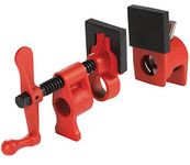 BESSEY PC34-2 3/4 in. Pipe Clamp Traditional Style High and Wide Base, Red