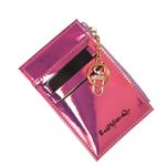 BreakMyStatusQuo Elegant Small Purse Slim RFID Card Holder Wallet with Coin Pocket/Key Pouch & Safety Buckle in Gift Box, to fit Front/Back Pockets (Wildberry Purple)