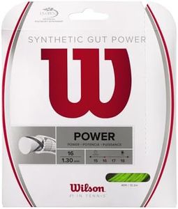 Wilson Synthetic Gut Power 16 Tennis String - Set, Lime Green